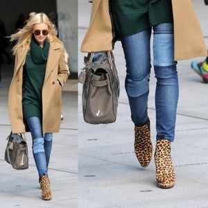 Shiekh Leopard Print Booties Size 9 Narrow